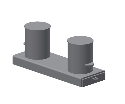 Double Bollard CAD drawing