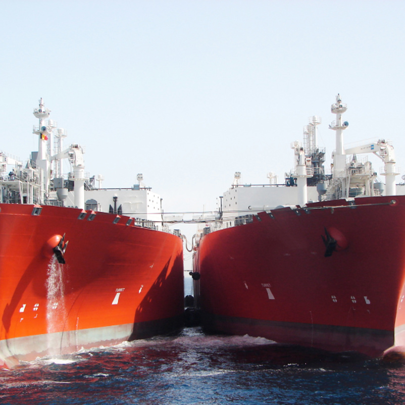 STS transfer view from support boat